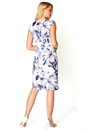 Blue Floral Print Lace Dress, Image 3 of 4