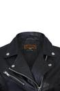 Black Leather Brando Biker Jacket -Loughton, Image 4 of 4