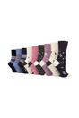 Beige 9 Pairs NON ELASTIC Soft Bamboo Socks, Image 1 of 3