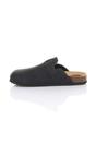 Black AJVANI Black Flat Footbed Sandals Mules, Image 3 of 4