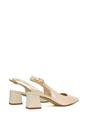 Beige 'Devon' Court Shoe Block Heels With Slingback, Image 6 of 6