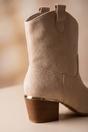Beige Jessie Womens Suede Western Ankle Boots, Image 6 of 8