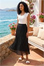 Black Polka Dot Maxi Skirt, Image 1 of 4