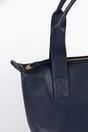 Navy Blue Etre Navy Blue Medium Faux Leather Tote Bag, Image 2 of 3