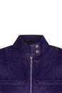 Purple Womens Leather Moto Biker Jacket-Braga, Image 5 of 5