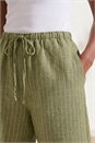 Khaki Petite Stripe Drawstring Shorts, Image 4 of 4