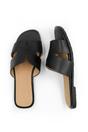 Black Where's That From Black 'Mae' Pu Strap Sandals, Image 2 of 4