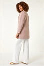 Pink Check Single Breasted Boucle Jacket, Image 3 of 5