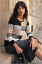 Black Colour Block Hotfix Jumper, Image 1 of 4