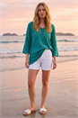 Forest Cotton Crochet Tunic Top, Image 1 of 4