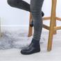 Navy Blue AJVANI Navy Blue Low Wedge Comfort Ankle Chelsea Boots, Image 5 of 6