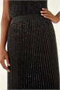 Black Shimmer Mesh Pleated Skirt, Image 5 of 5