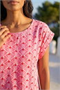 Pink Geometric Print Shell Top, Image 4 of 4
