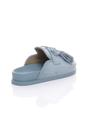 Light Blue AJVANI Light Blue Flat Tassel Moccasin Mules Sandals Sliders, Image 4 of 4