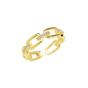 Gold Spero Gold Sterling Silver Pave Chain Ring, Image 1 of 6