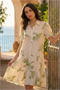 KHAKI Dusk Embroidered Tunic Dress, Image 2 of 4