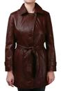 Brown 3/4 Length Tie Belt Trench Coat-Oldbury, Image 2 of 5