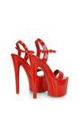 Red XY LONDON Red 'Matilda' Statement Strappy Sky High Stiletto Platform Heels, Image 3 of 4