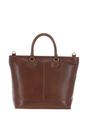 Brown Large Real Leather Shopper Bag, Image 3 of 4
