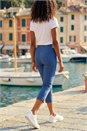 Denim Petite Cropped Stretch Trouser, Image 2 of 4