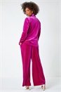 PINK Velvet Diamante Button Stretch Blazer, Image 4 of 6