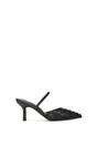 Black Embroidered Slingback Mesh Court Shoes, Image 1 of 6