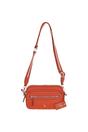 Orange 'Sogno di Cuoio' Compact Twin Zip Crossbody Bag, Image 2 of 4