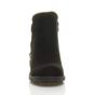 Black Low Heel Gold Zip Ankle Boots, Image 6 of 6
