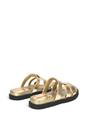 Gold XY LONDON Gold 'Aurelia' Flat Slider Sandals With Comfortable Footbed, Image 4 of 6