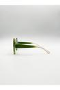 Green 2 Tone Angular Sunglasses in Green, Image 4 of 6
