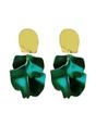 Green AVANT-GARDE PARIS Green Petals Earrings, Image 2 of 4
