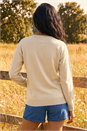 Cream  Soft Floral Embroidered Jumper, Image 3 of 4