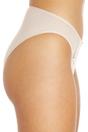 Beige Camille Lingerie Beige 3 Pack Lace Front HI-Leg Briefs, Image 2 of 3
