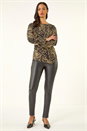 Black Dusk Abstract Asymmetric Stretch Top, Image 3 of 5
