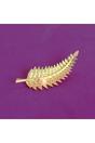 Gold Leaf Brooch with Pearl, Image 2 of 4