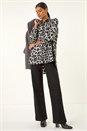 Grey Animal Print Buttoned Shirt, Image 2 of 5