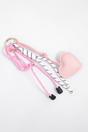 Pink Love Heart Clip On Bag Charm, Image 3 of 3