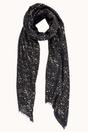 Black Gold Speckle Lightweight Foil Scarf, Image 1 of 1