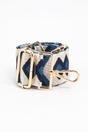 Blue Sarta Blue Metallic Aztec Woven Bag Strap, Image 3 of 4