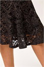 Bronze Lace Detail Stretch Midi Dress, Image 5 of 5