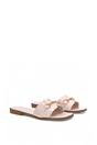 Beige XY LONDON Beige 'Lesley' Square Toe Mule Slider Sandals With Buckle Detail, Image 3 of 5