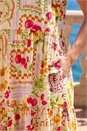 Ivory  Fruit Print Tiered Midi Dress, Image 4 of 4