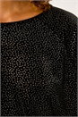 Black Foil Spot Print Velvet Top, Image 6 of 6