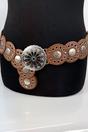 Tan Large Eyelet Disc Belt, Image 1 of 2
