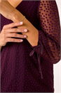 Aubergine Spot Burnout Overlay Top, Image 5 of 5