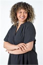 Black Curve Linen Look  V-Neck Longline Top, Image 4 of 5