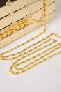 Gold Geometric Metal Chain Strap Clutch Bag, Image 4 of 4