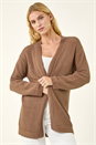 Taupe Stitch Knit Cardigan, Image 5 of 6