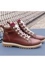 Red Women’s Ankle Trainers Boots-W3W-8564, Image 7 of 8