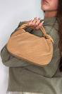 Tan Woven Mini Bag With Handle and Body Strap, Image 3 of 4